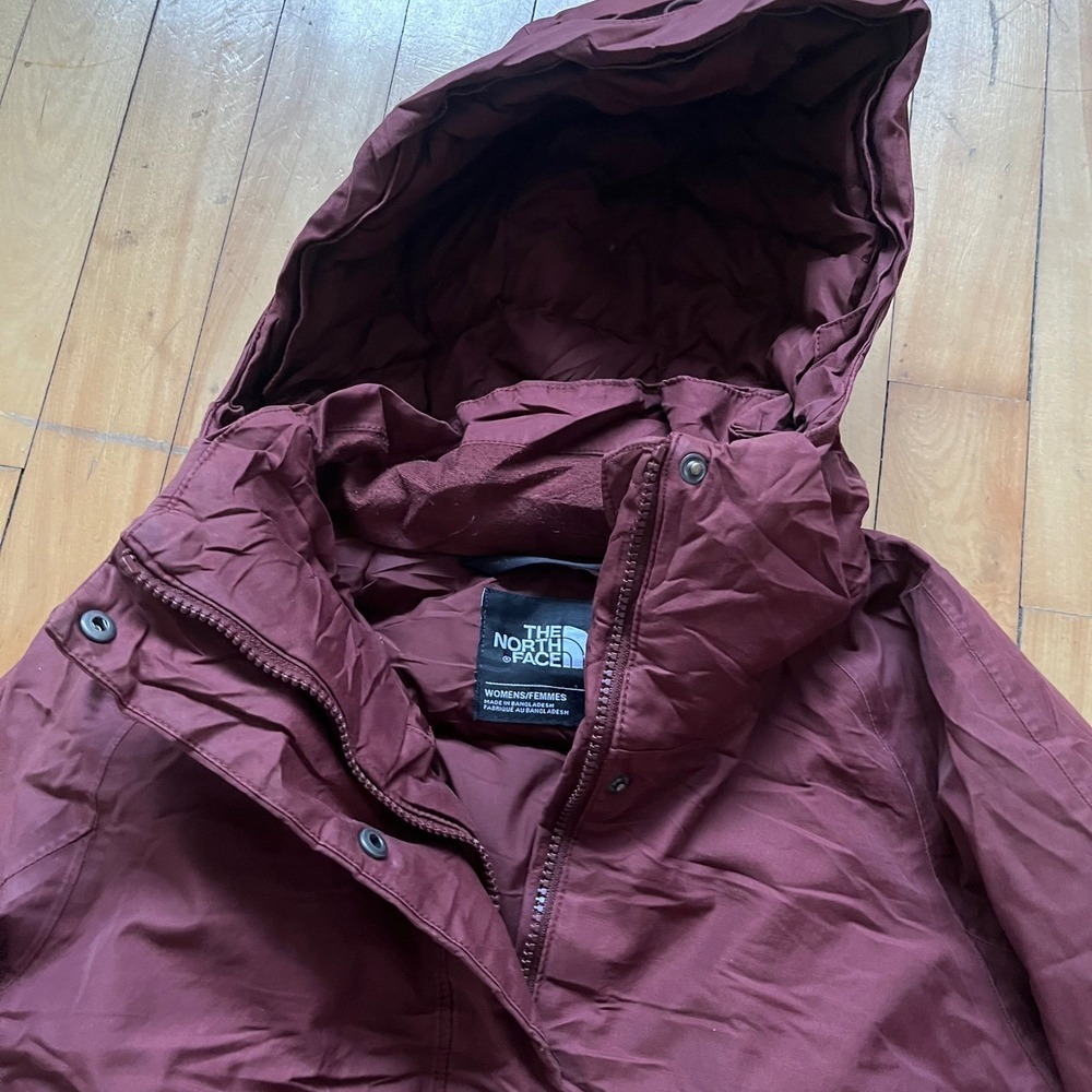 The North Face Womens 550 DryVent Parka Jacket Burgundy XS - Picture 5 of 7
